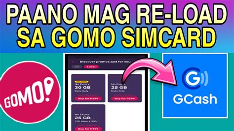 HOW TO RELOAD GOMO SIM USING GCASH PAANO MAG RELOAD NG GOMO SIMCARD