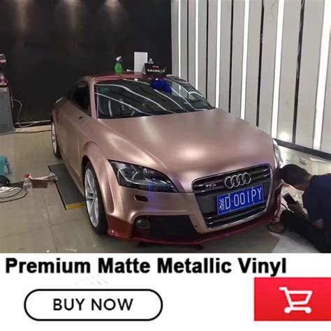 Best Satin Rose Gold Vinyl Car Wrap Film With Air Release For Vehicle