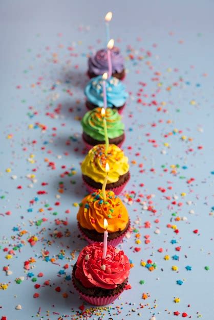 Premium Photo | Colorful delicious cupcakes covered in frosting