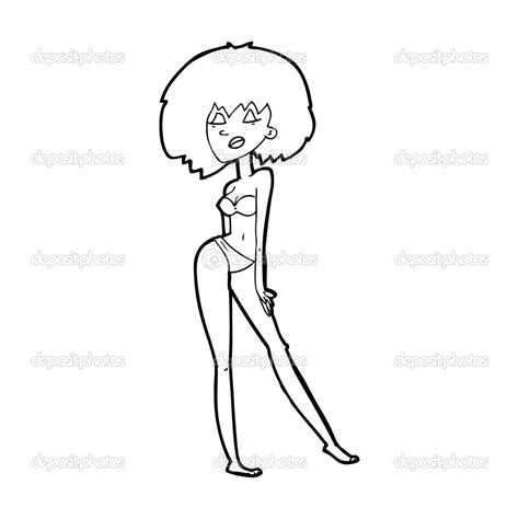 Cartoon Woman In Bikini Stock Vector Image By Lineartestpilot 38441519