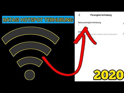 Cara Membatasi Hotspot Yang Terhubung Di Hp Xiaomi Youtube