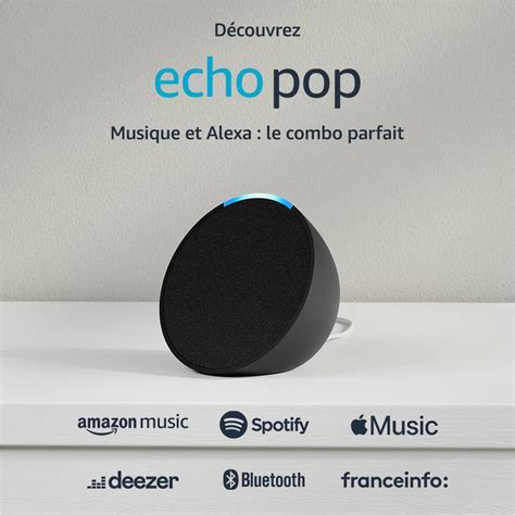 Découvrez Echo Pop Enceinte connectée Bluetooth et Wi Fi compacte au