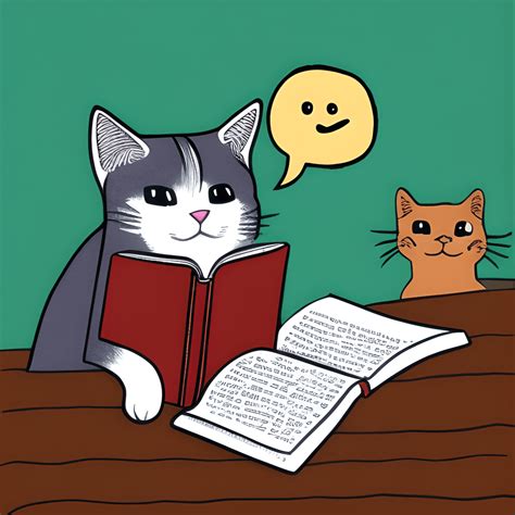 Cats Reading Books · Creative Fabrica