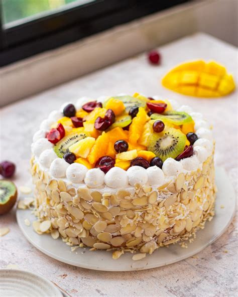 Fathers Day Eggless Fresh Fruit Cake Bake With Shivesh