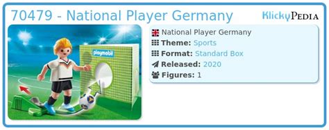 Playmobil Set 70479 National Player Germany Klickypedia