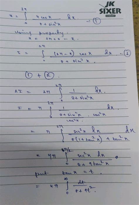 Which Of The Following Definite Integral Vanishes C N Sin 2012