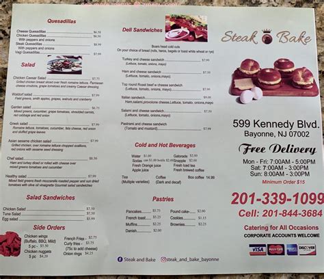 Online Menu Of Steak And Bake Restaurant Bayonne New Jersey 07002 Zmenu