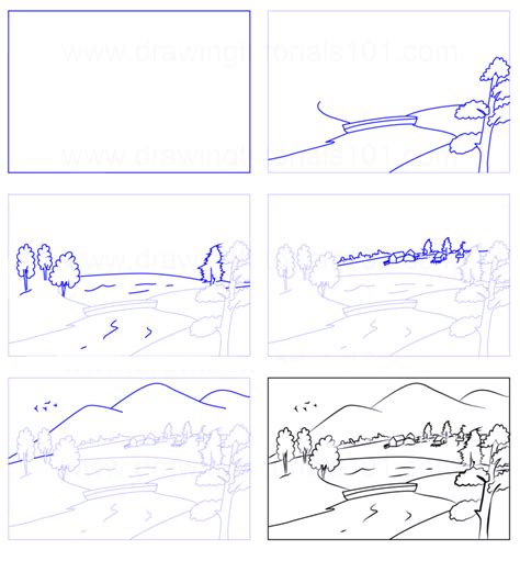 How To Draw Drawing Simple Landscapes Step By Step Drawing Photos