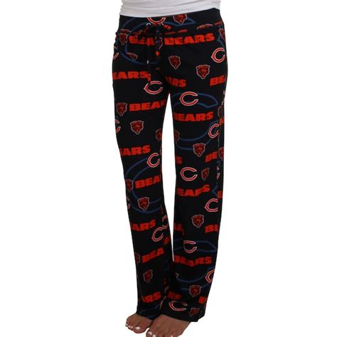 Chicago Bears Ladies Keynote Printed Knit Pant Navy Blue