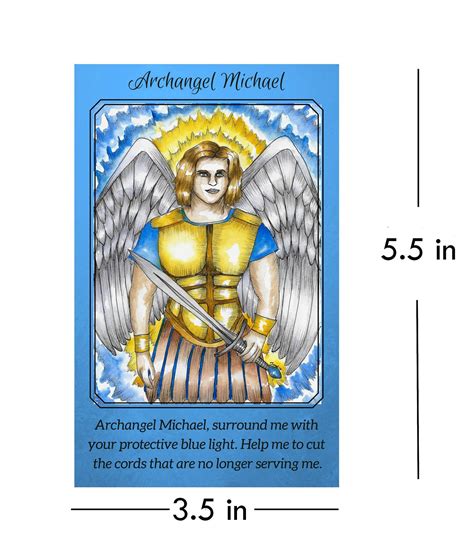 Archangel Michael Prayer Card Altar Card Angel Art Archangel | Etsy