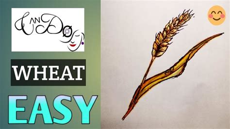 How To Draw A Wheat Step By Step For Beginners Easy Wheat Strand