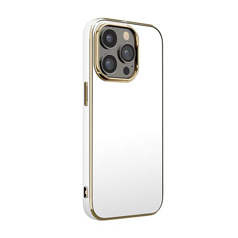 【iphone14 Pro ケース】メタリックフレーム ソフトケース ホワイト Pga Iphoneケースは Unicase