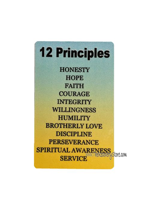 Wallet Card Steps And Principles Laminated The Recovery Store