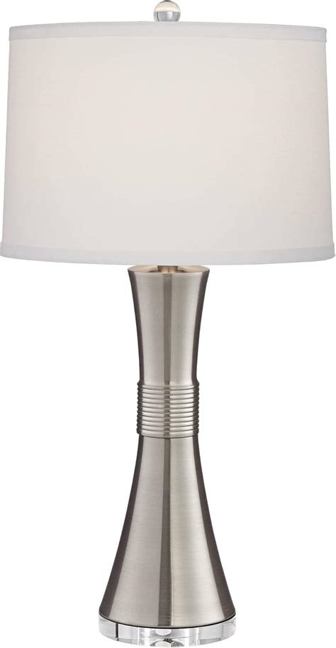 Hudson Brushed Nickel Metal Table Lamp Amazon