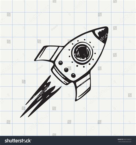 Rocket Ship Drawing