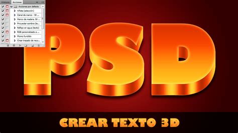 Tutorial Photoshop Texto 3d Mediante Acciones By Hammer Garita