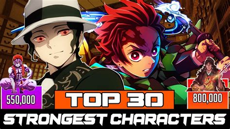 Top 30 Strongest Demon Slayer Characters Hashira And Uppermoon Demons Ranked 🔥 Youtube