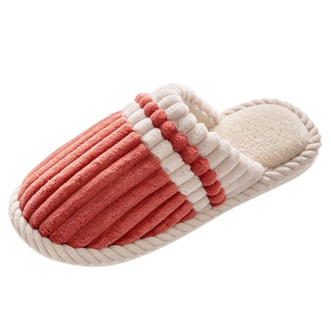 Dainzusyful Slippers For Women Slippers Couples Women Slip On Furry