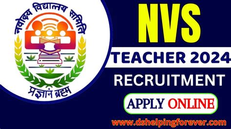 Nvs Tgt And Pgt Recruitment Notification For Posts