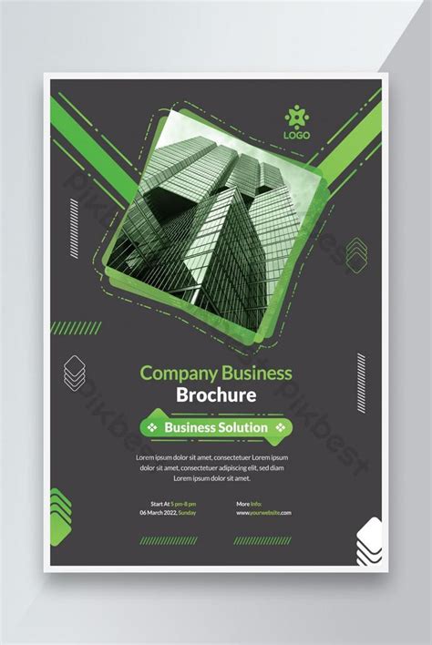 Green gradient Flyer template business theme layout Premium Vector | AI ...