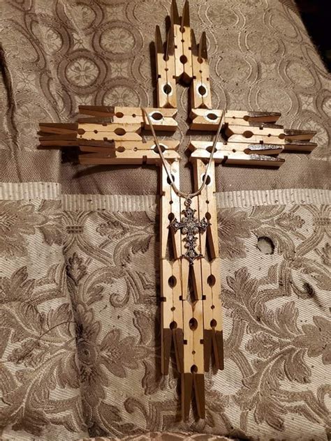 Clothespin Cross Clothespin Crafts Christmas Wooden Clothespin Crafts