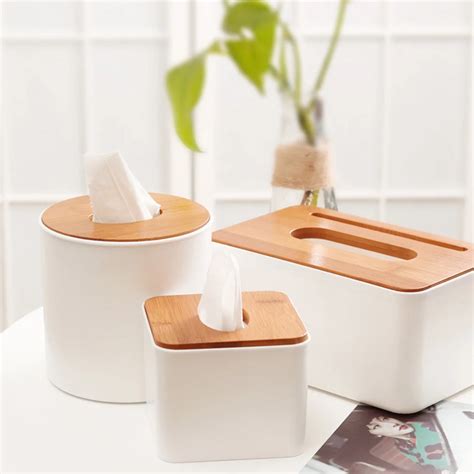 1pc Wooden Tissue Box Container Towel Napkin Tissue Holder Paper ...