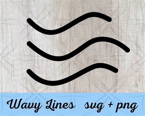 Wavy Lines SVG PNG Etsy