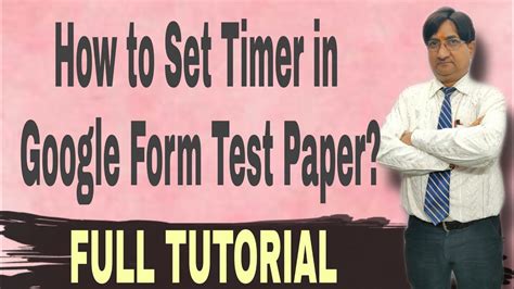 How To Set Timer In Google Form Test Paper FULL TUTORIAL Google