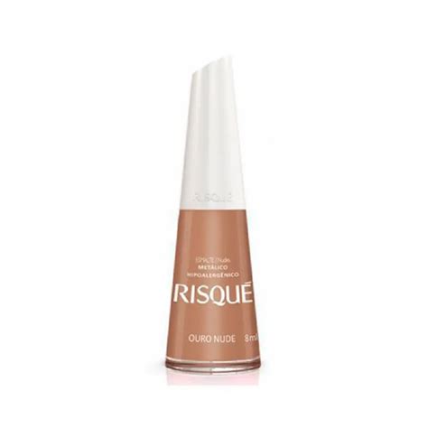 Esmalte Risqu Nude Met Lico Ouro Nude Ml Loja Morena Brasil