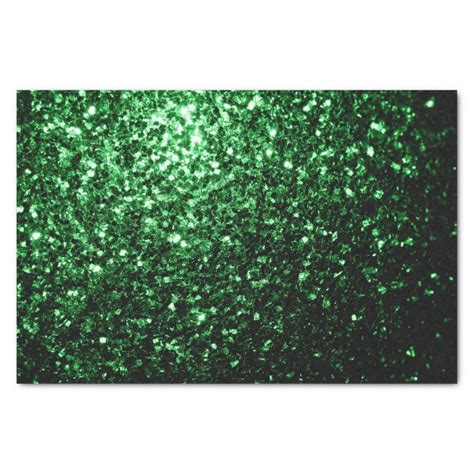 Beautiful Glamour Dark Green Glitter Sparkles Tissue Paper Zazzle