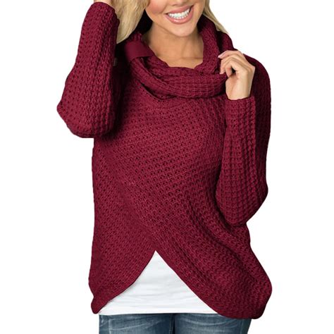 Sweater Woman Long Sleeve Solid Sweaters Pullover Tops Winter Woman Sweater Women S Sweaters