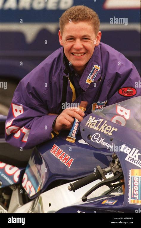 Chris Walker Signs Cadburys Boost Yamaha Team Hi Res Stock Photography