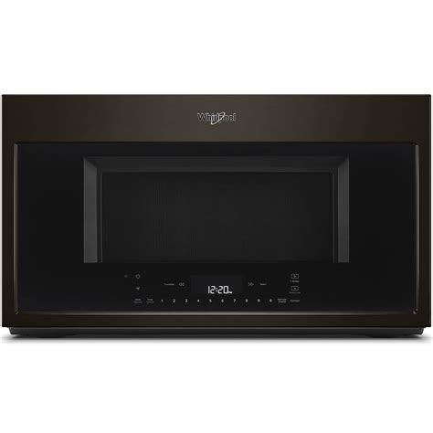 Whirlpool 30 In W 1 9 Cu Ft Smart Over The Range Convection Microwave In Fingerprint Resistant