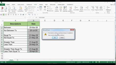 How To Remove Data Validation For Date In Excel 2013 Youtube