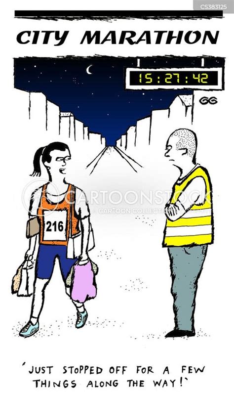 Marathon Runner Cartoons and Comics - funny pictures from CartoonStock