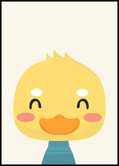 Cute Duck Poster Babydruk Birth Poster 1 1 Scale Original Gift