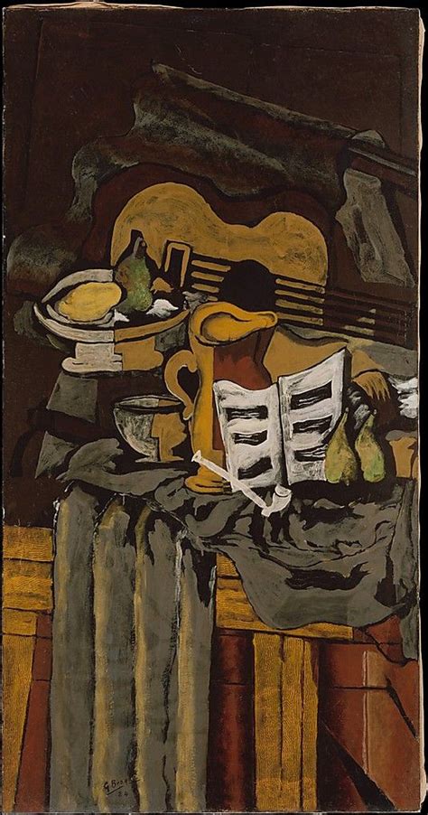 Georges Braque French Argenteuil Paris Still Life With A