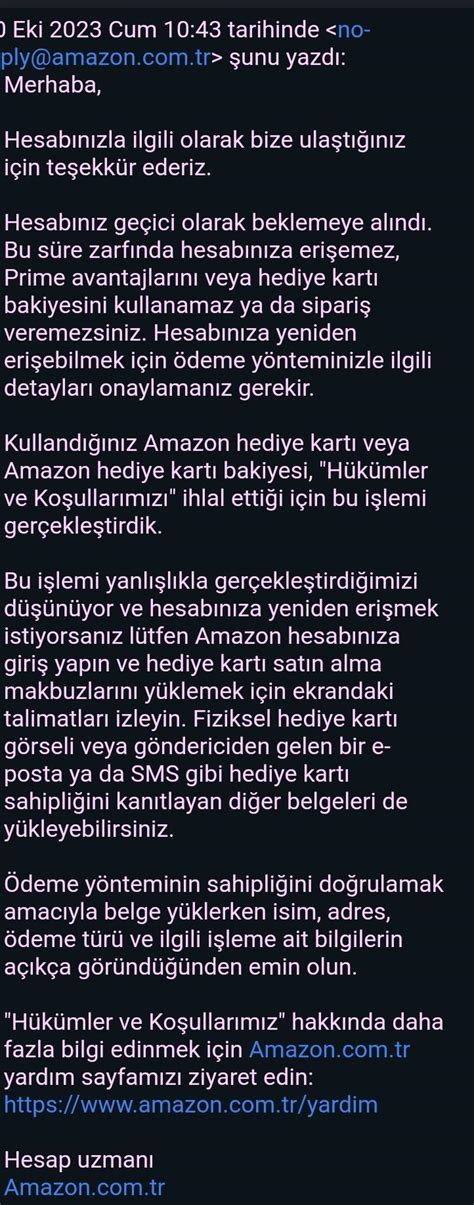 Amazon Hediye Kartlar Le Lgili Sorun Ikayetvar