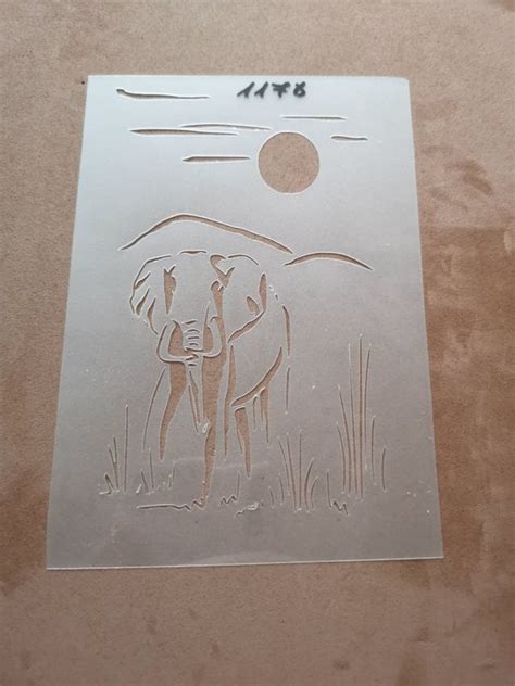 Elephant Stencil Wall Decor Home Decor Furniture Painting - Etsy