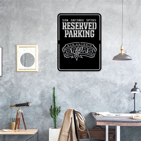 Personalized San Antonio Reserved Parking Sign V Nba Basketball Wall