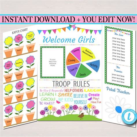 Printable Girl Scout Kaper Chart