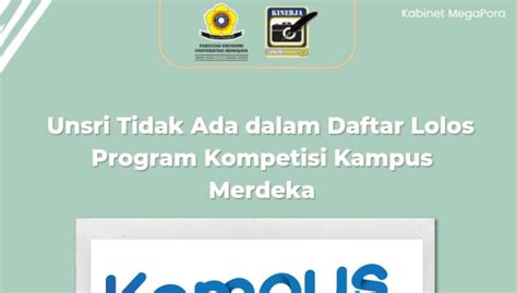 Program Kompetisi Kampus Merdeka Unsri Tidak Ada Dalam Daftar Lolos