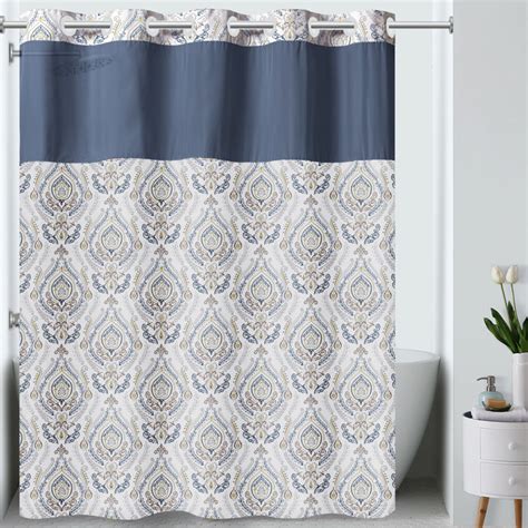 Hookless Damask Shower Curtain And Reviews Wayfair