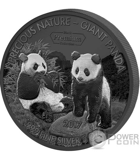 Giant Panda Precious Nature Palladium White Rhodium Oz Monnaie Argent