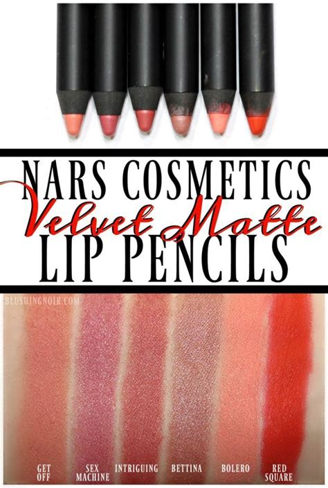 NARS Velvet Matte Lip Pencil Swatches + Review - Blushing Noir | Lip ...