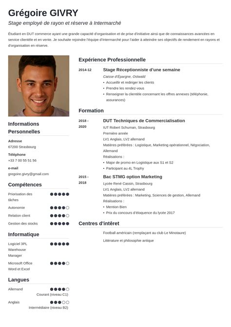 Modele De CV Pour Etudiant