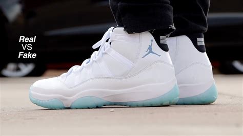 2021 Jordan 11 Legend Blue Real Vs Fake On Foot YouTube