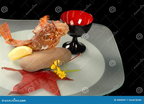 Deep Fried Lion Fish With Lemon Stock Image Image Of Yellow Meal