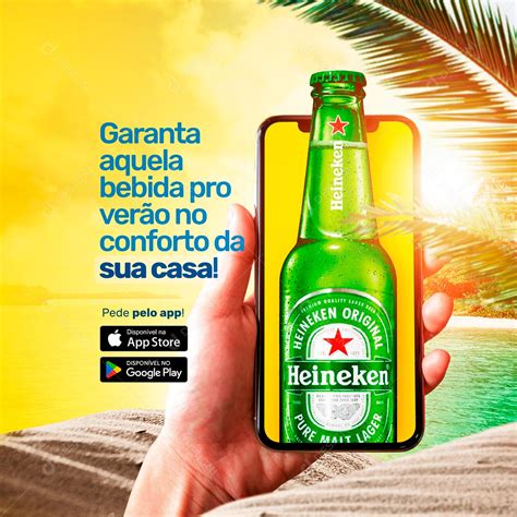 Post Cerveja Heineken Social Media Psd Editável [download] Designi