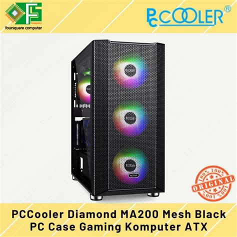 Jual Pccooler Diamond Ma Mesh Black Pc Casing Komputer Gaming Atx